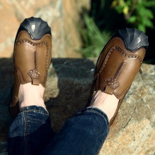 R&B新款时尚手工缝线真皮户外休闲男鞋R1928