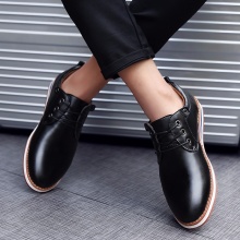 R&B时尚舒适系带透气防滑减震都市休闲皮鞋