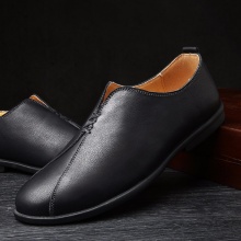 R&B时尚透气柔软舒适防滑耐磨手工缝制都市皮鞋