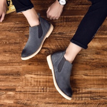 R&B时尚英伦切尔西靴中帮柔软舒适反绒休闲皮鞋