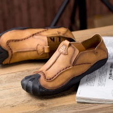 R&B欧美时尚潮流柔韧舒适手工真皮加固防护防撞复古质感休闲潮鞋
