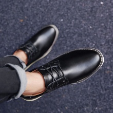 R&B英伦系列柔软舒适系带耐磨防滑休闲皮鞋