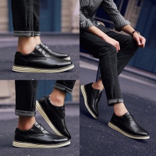R&B英伦系列柔软舒适系带耐磨防滑休闲皮鞋